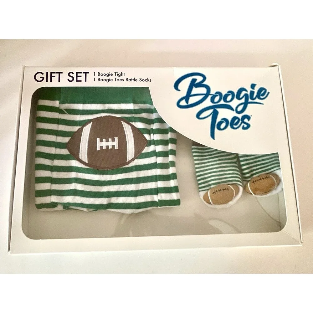 New Boogie Toes Football Tights and Rattle Baby Socks Piero Liventi Gift Set